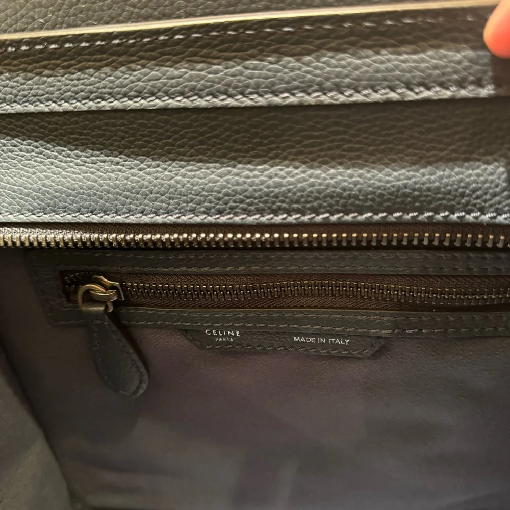 Celine - Micro Luggage Handbag in Baby Drummed Calfskin - Picture 9 of 16